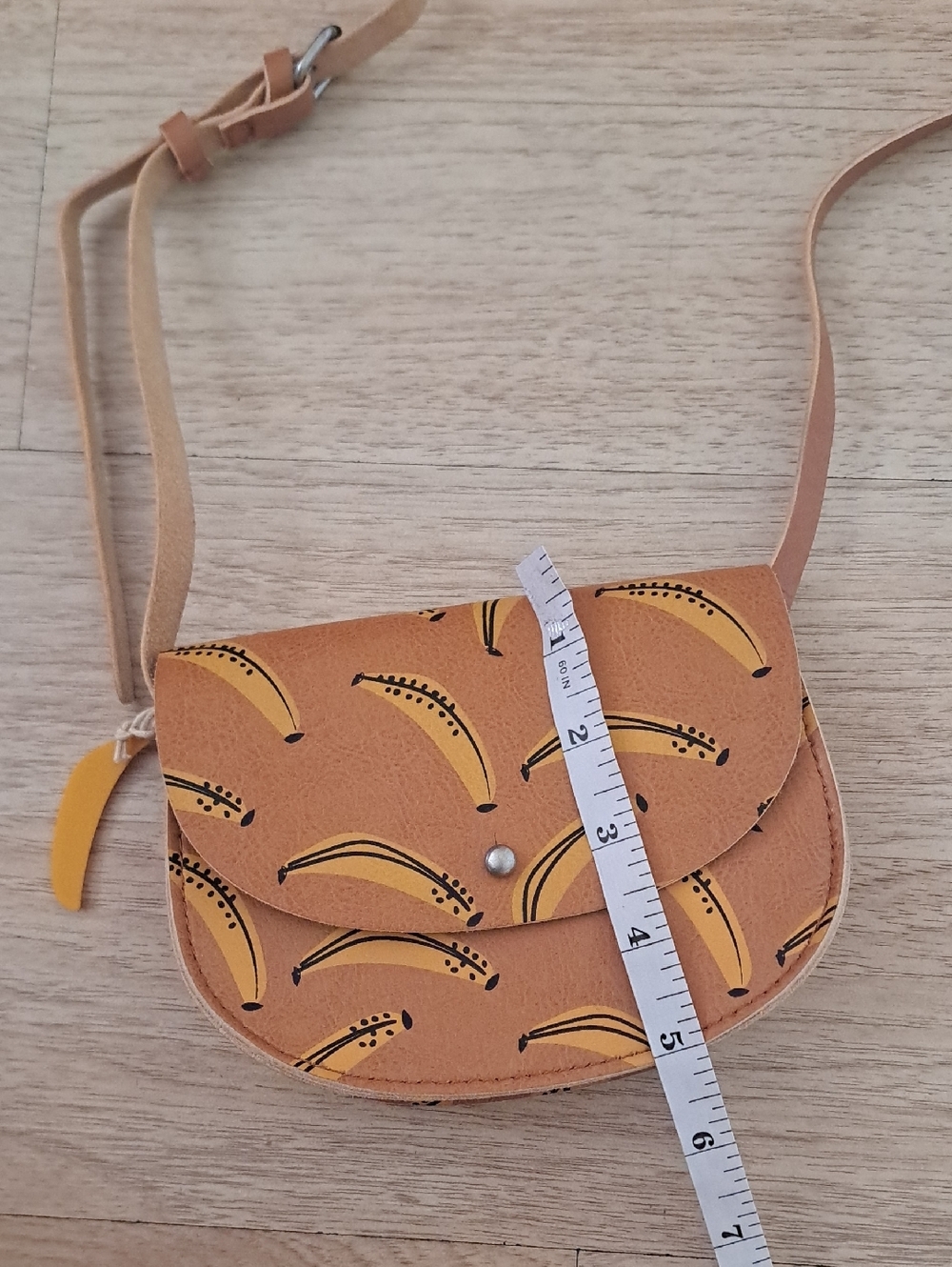Zara Tan Banana Print Kids Crossbody Bag - Picture 5 of 7